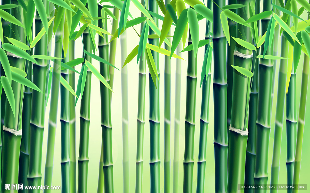 竹报平安竹子竹林电视背景墙