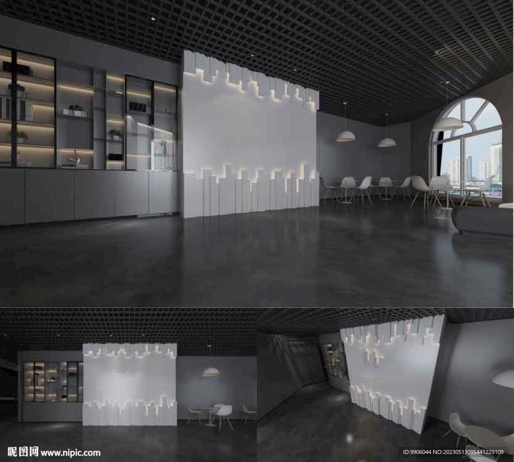 办公室多层次墙