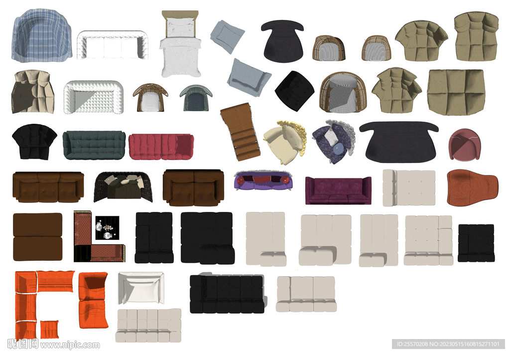 沙发图块  沙发组合图块 家装