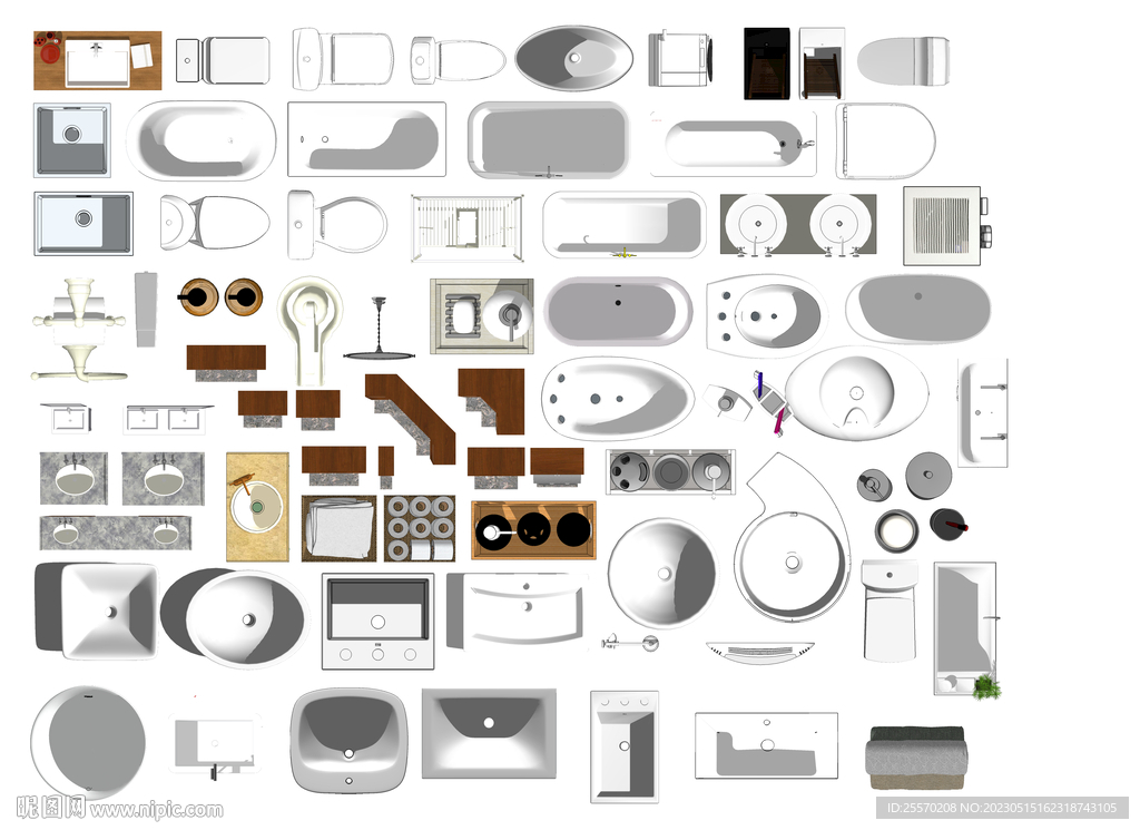 卫浴洁具PSD图块