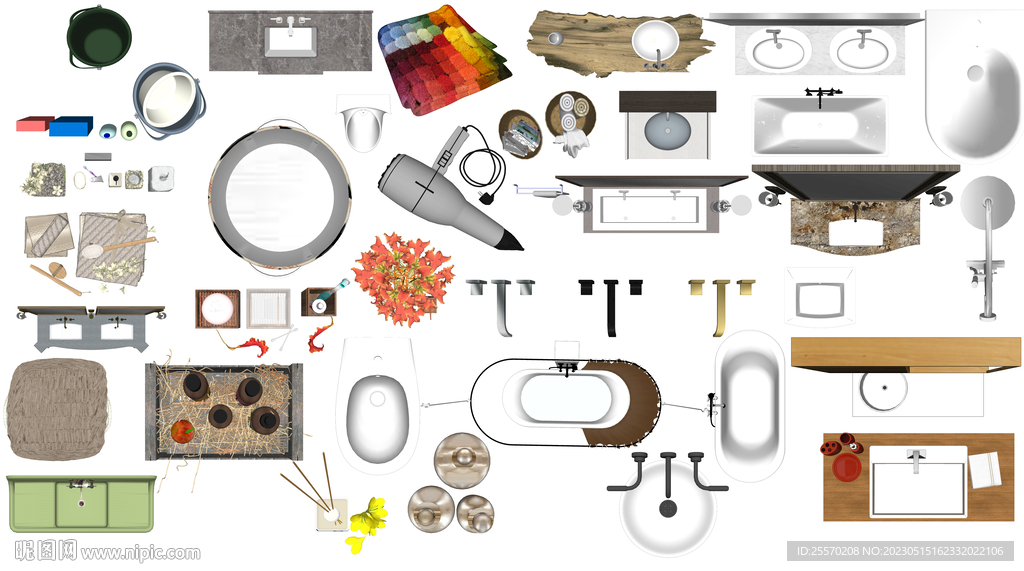 卫浴洁具PSD图块
