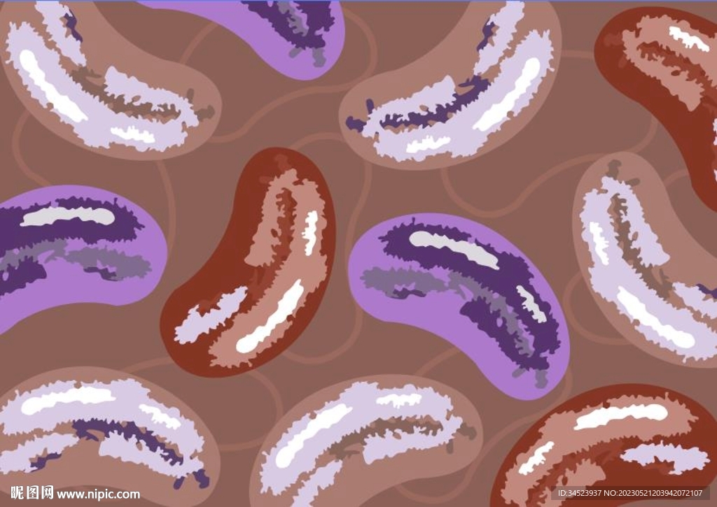 豌豆装饰矢量图案