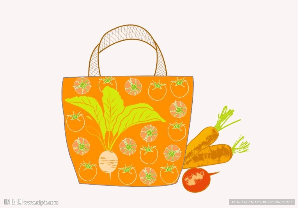 蔬菜提篮艺术图案