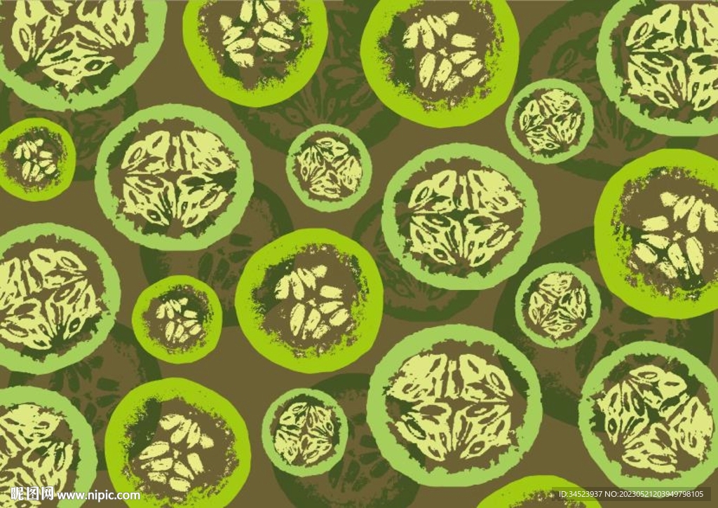 蔬菜黄瓜装饰图案