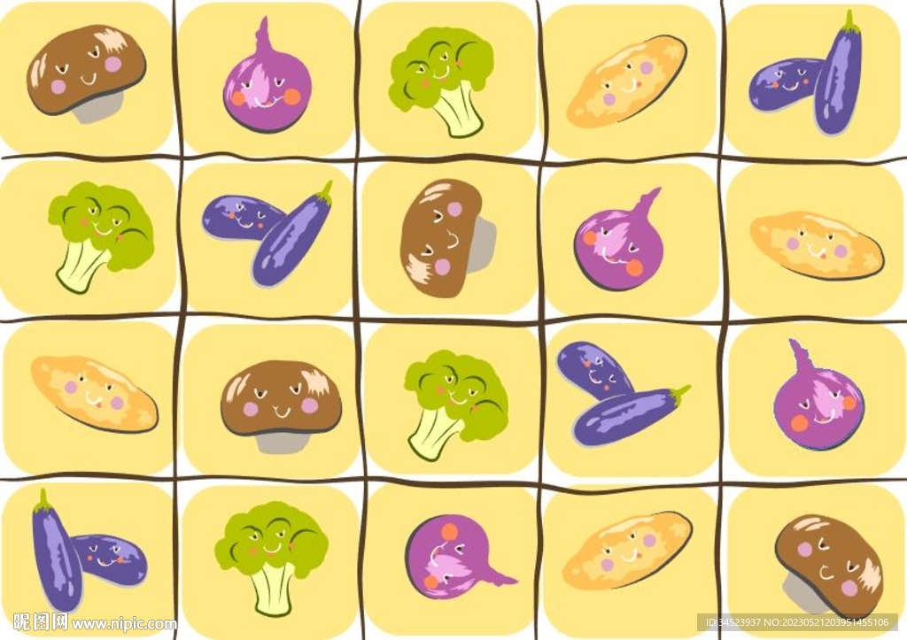 蔬菜艺术背景图案 