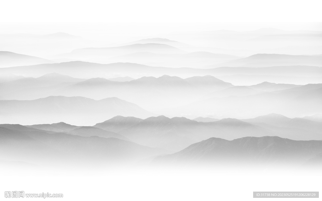 新中式餐厅水墨画墙画