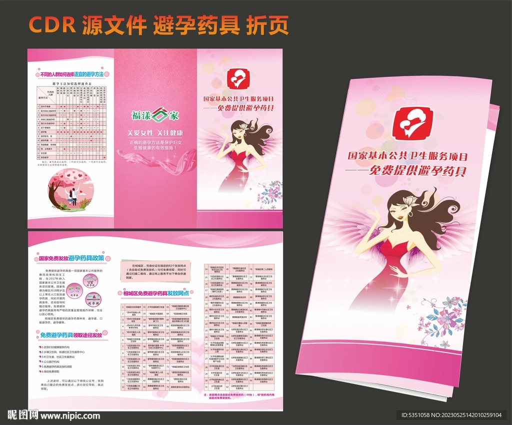避孕药具 女性健康折页