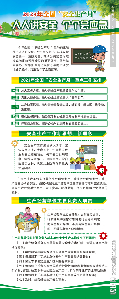 安全生产月展板