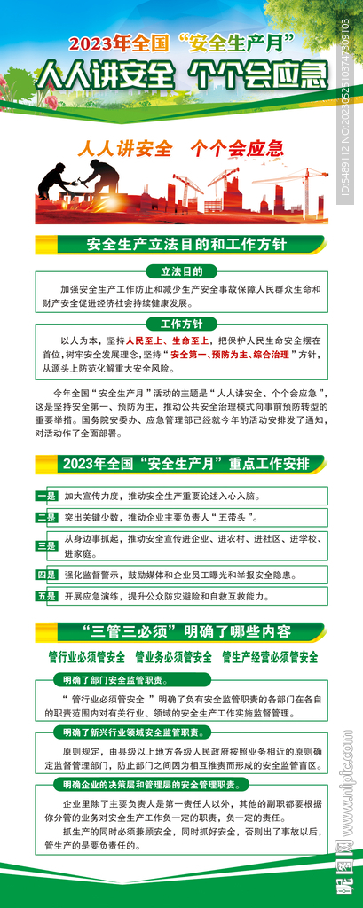 安全生产月展板