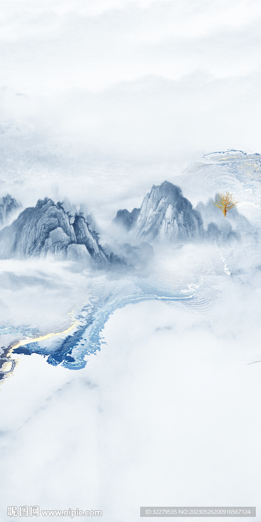 新款 山水中式玄关 Tif分层