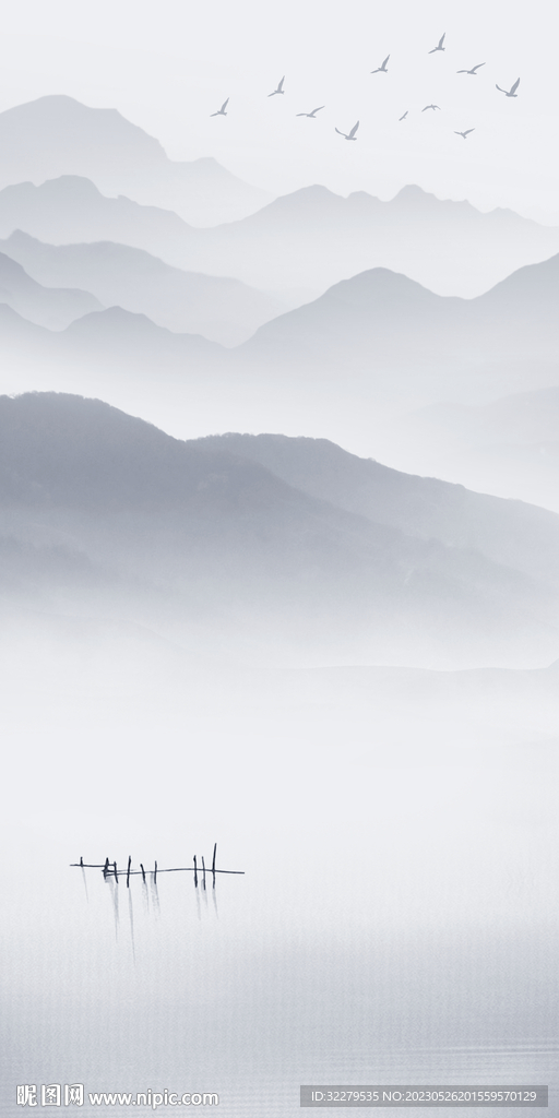 意境 现代中式玄关 Tif分层