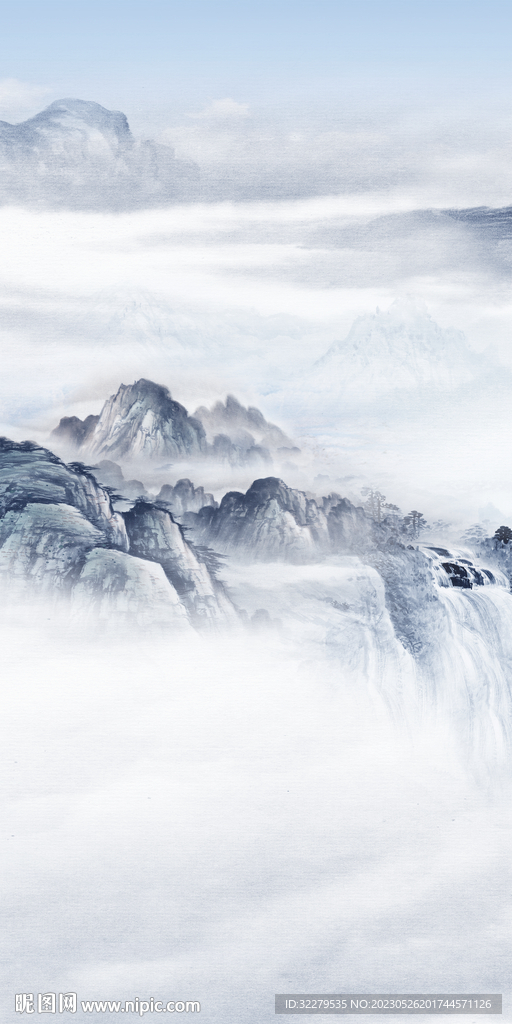 现代 山水中式玄关 Tif分层