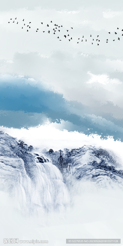 高清 现代中式玄关 Tif分层