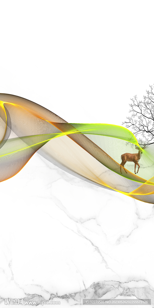 大气 现代中式玄关 Tif分层