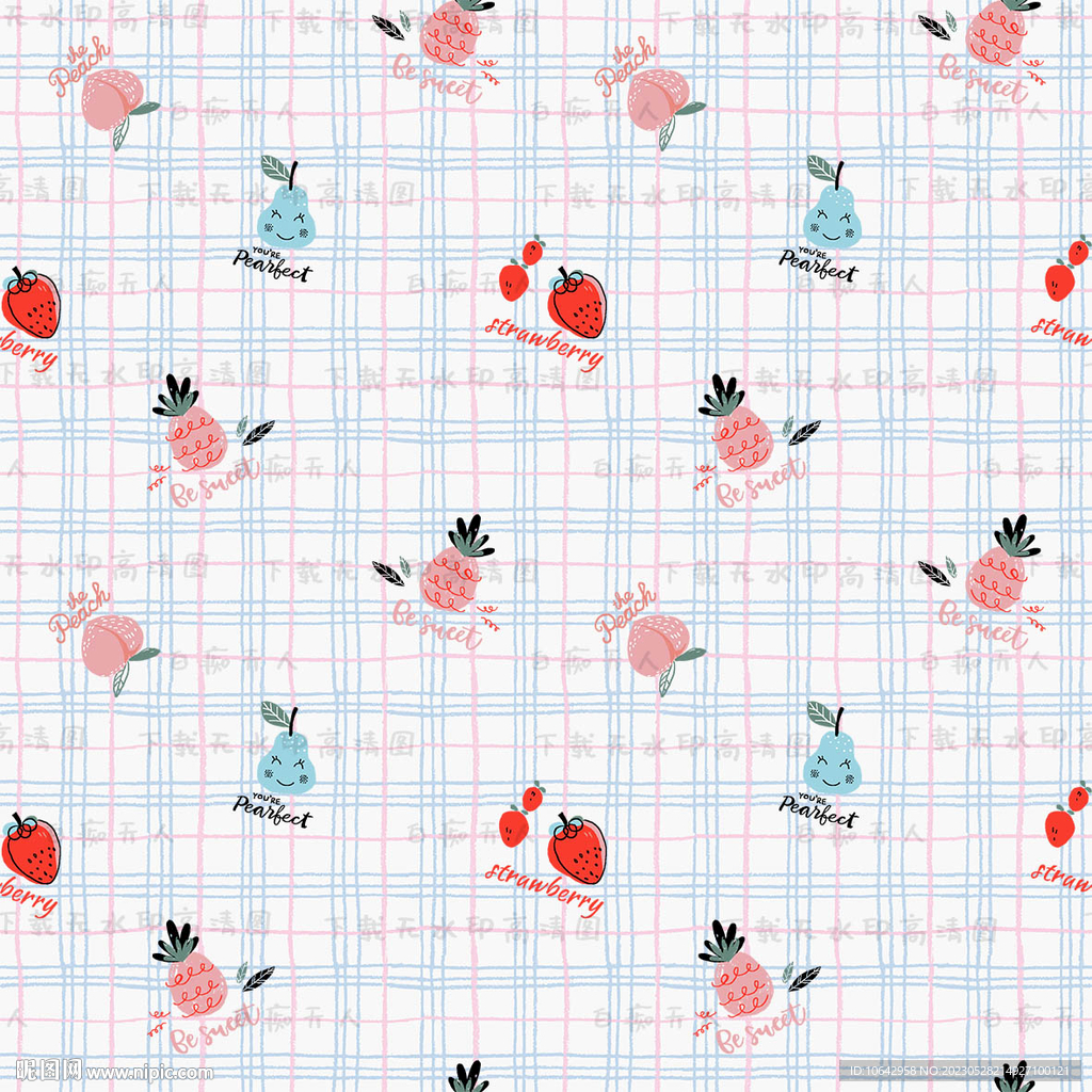 卡通可爱水果图案