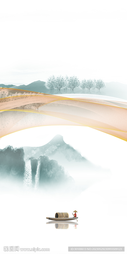 高端 最新山水玄关 TiF分层