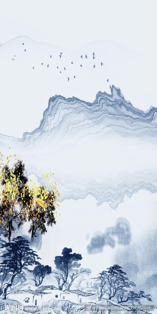 别墅 清晰中式玄关 tiF分层