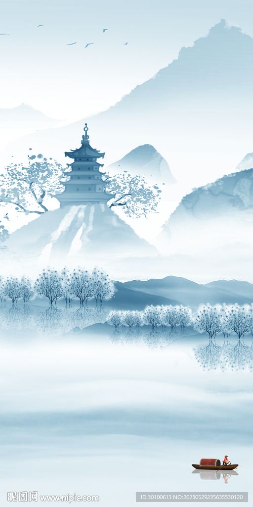 别墅 意境中式玄关 tiF分层