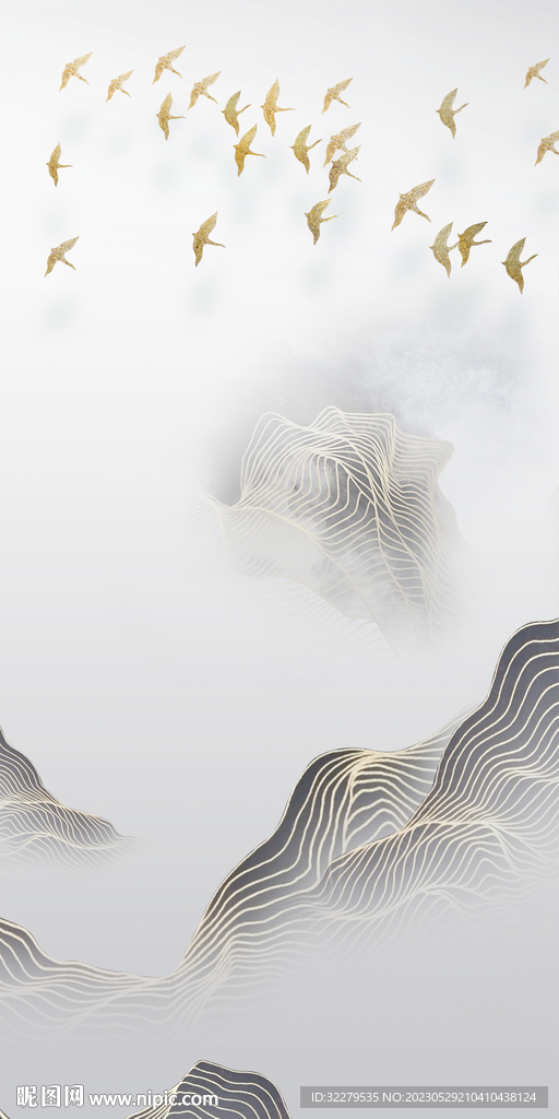 别墅 奢雅中式玄关 tIf分层