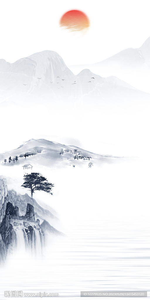 蓝色 简约高端玄关 tIF分层