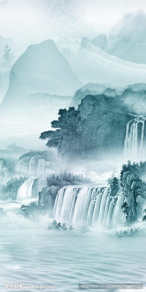 最新 高端山水玄关 tIf分层