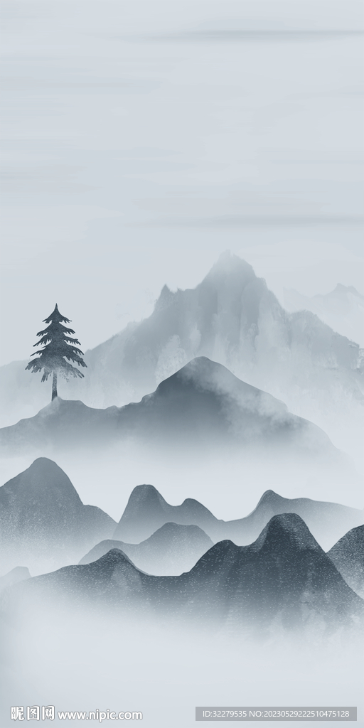 意境 极简中式玄关 TIf分层