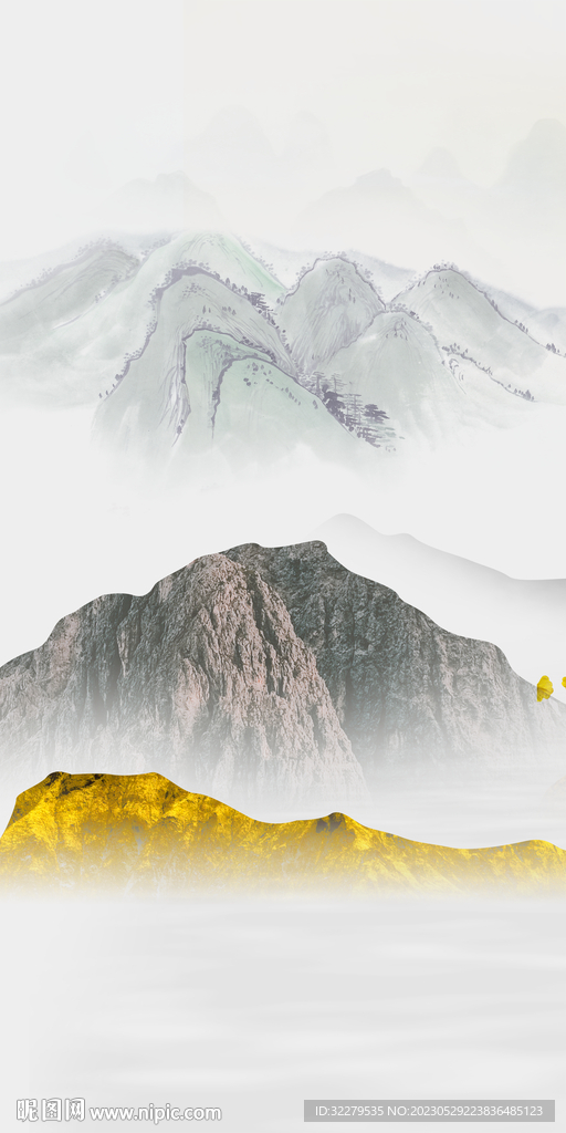 简约 高端山水玄关 tIf分层