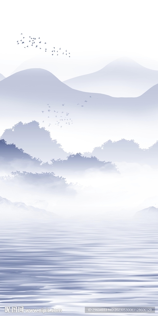 蓝色 简奢高端玄关 Tif分层