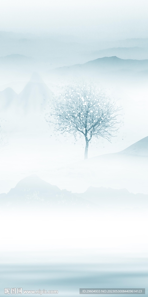 蓝色 人气简奢玄关 Tif分层