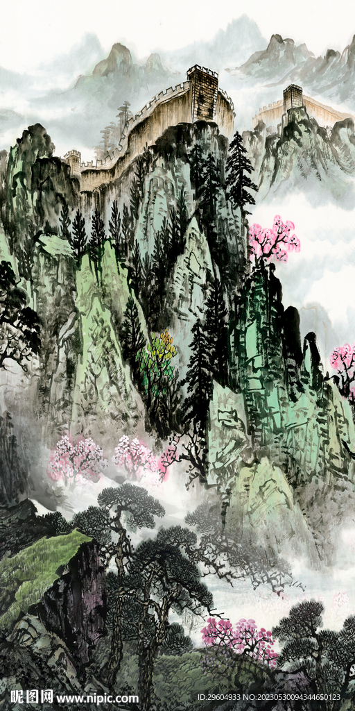 古风 新意境玄关画 TiF分层