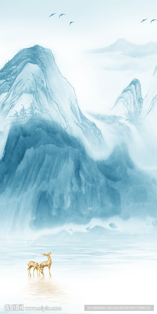 最新 高清玄关山水 tIf分层