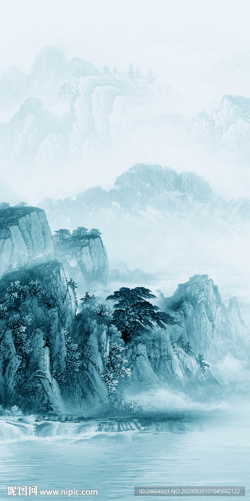 人气 高清玄关山水 tIf分层