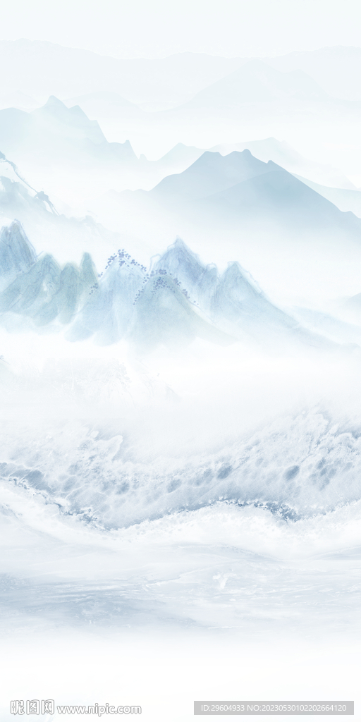 高雅 玄关框画山水 tIf分层