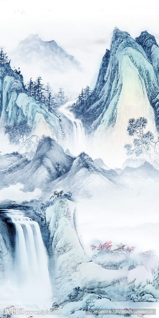 意境 高清玄关山水 tIf分层