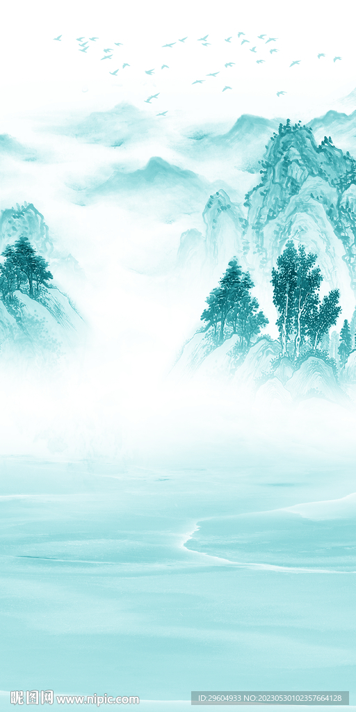 高端 玄关框画山水 tIf分层