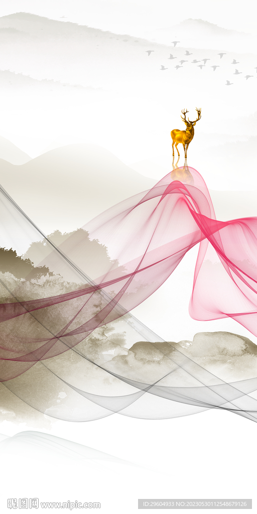 线条 玄关新简奢画 tIF分层