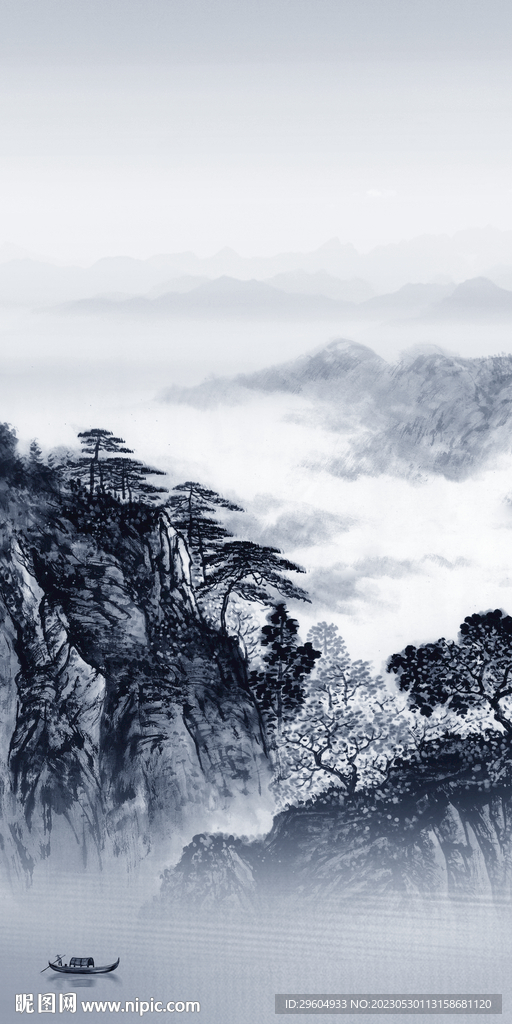 别墅 玄关清晰山水 tIF分层