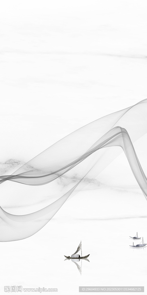 现代 玄关框画山水 tIf分层