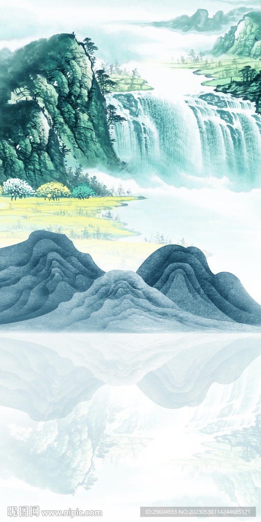 大气 玄关轻奢山水 tIF分层