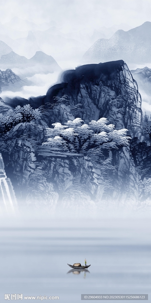 高清 玄关轻奢山水 tIF分层