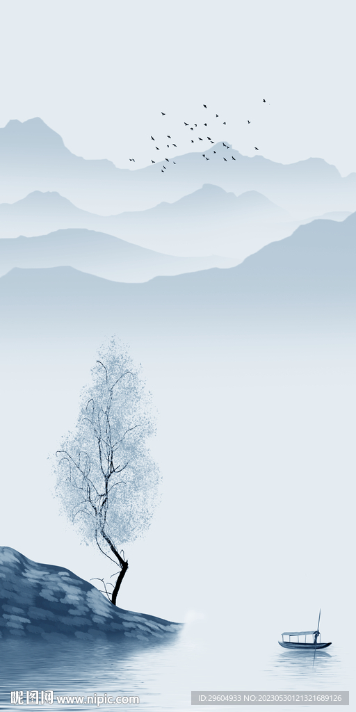 新款 玄关高端山水 tIF分层