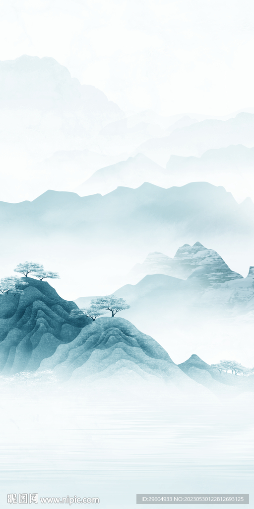 新品 玄关清晰山水 tIF分层