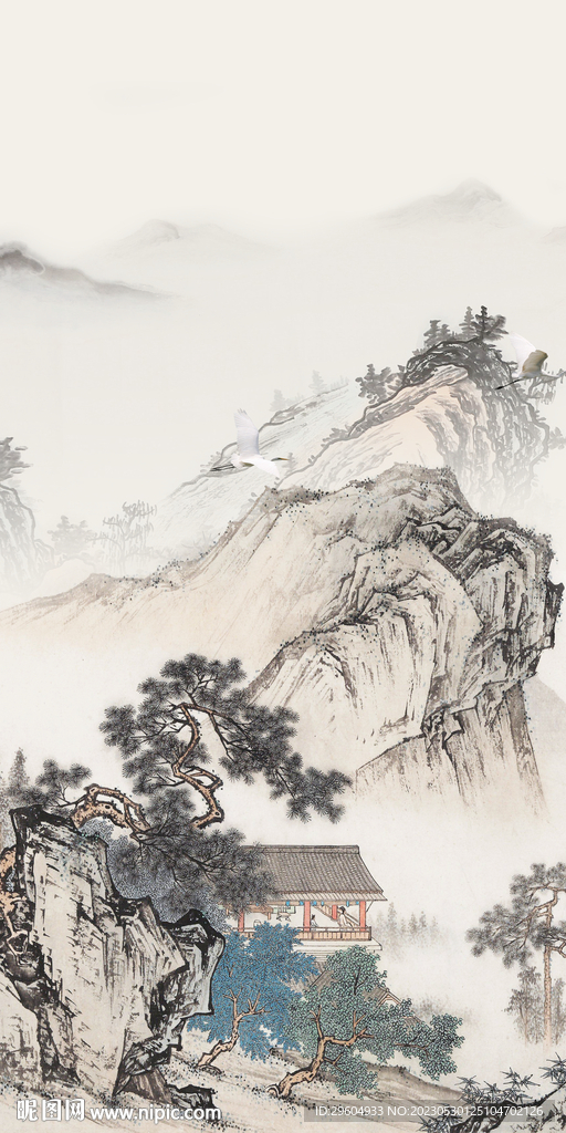 高档 最新中式山水 tIF分层