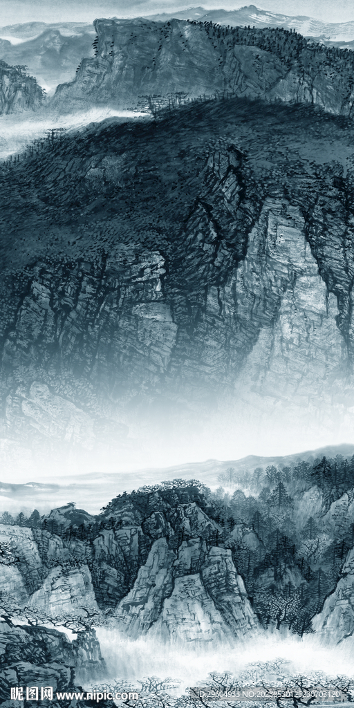 新品 玄关新款山水 tIF分层