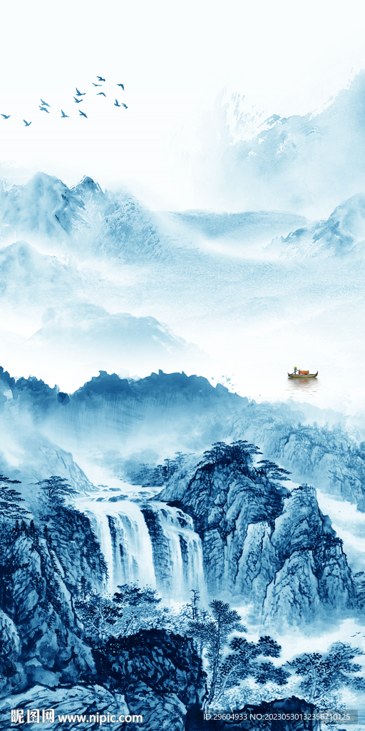 新款 别墅玄关山水 tIF分层