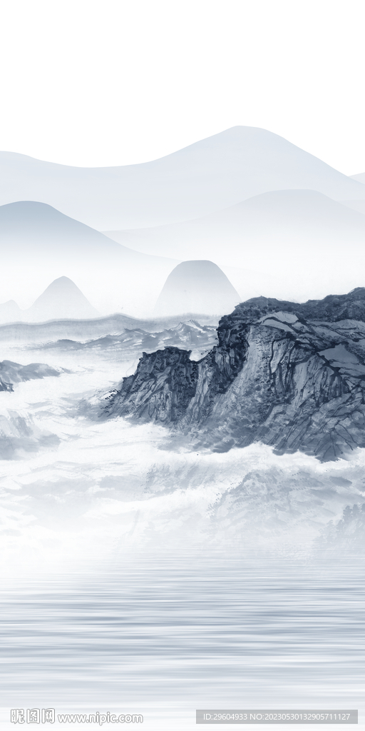 高档 别墅玄关山水 tIF分层