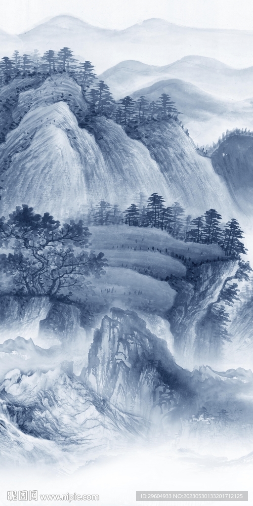 新品 简约玄关山水 tIF分层