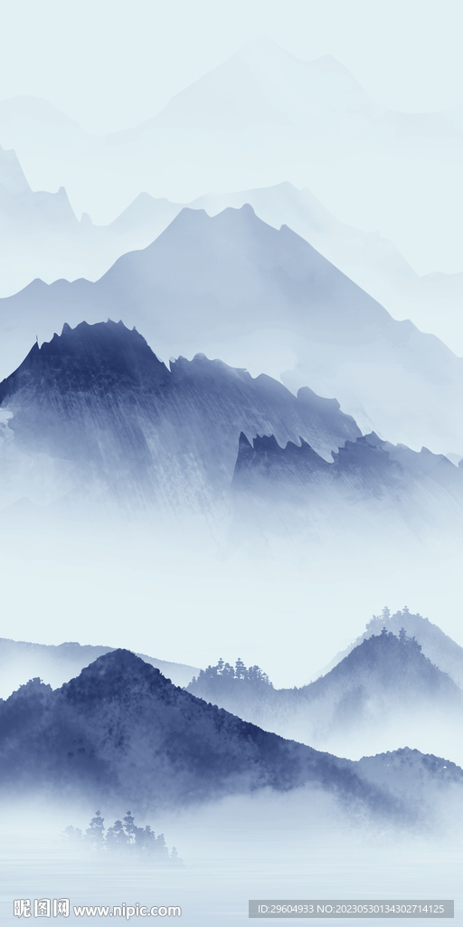 高雅 清晰玄关山水 tIF分层