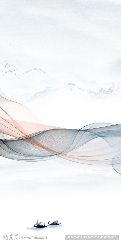 新品 高端玄关山水 tIF分层