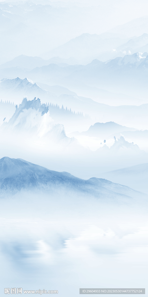 爆款 玄关清晰山水 tIF分层